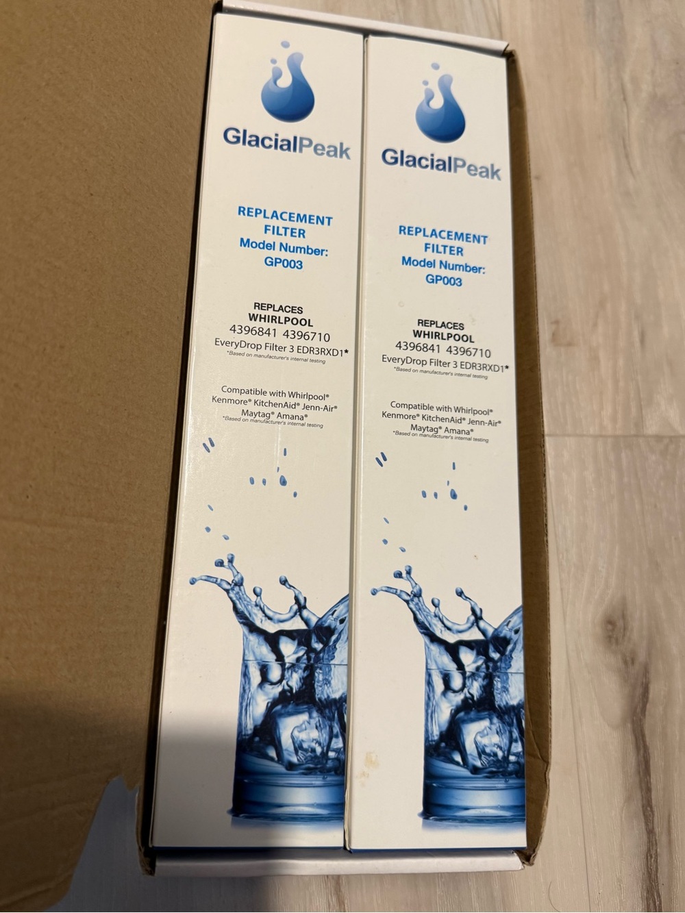 Glacial Peak Replacement Water Filter GP003 - White/Blue (2-Pack)- new